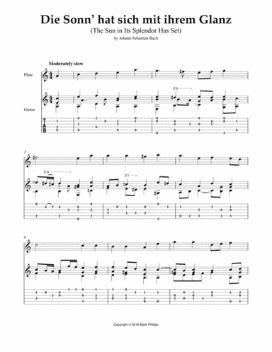 Die Sonn’ hat sich mit ihrem Glanz (The Sun in Its Splendor Has Set) (arr. Mark Phillips)