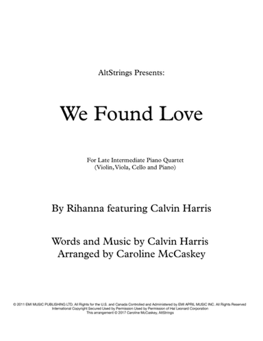 We Found Love (arr. Caroline McCaskey)