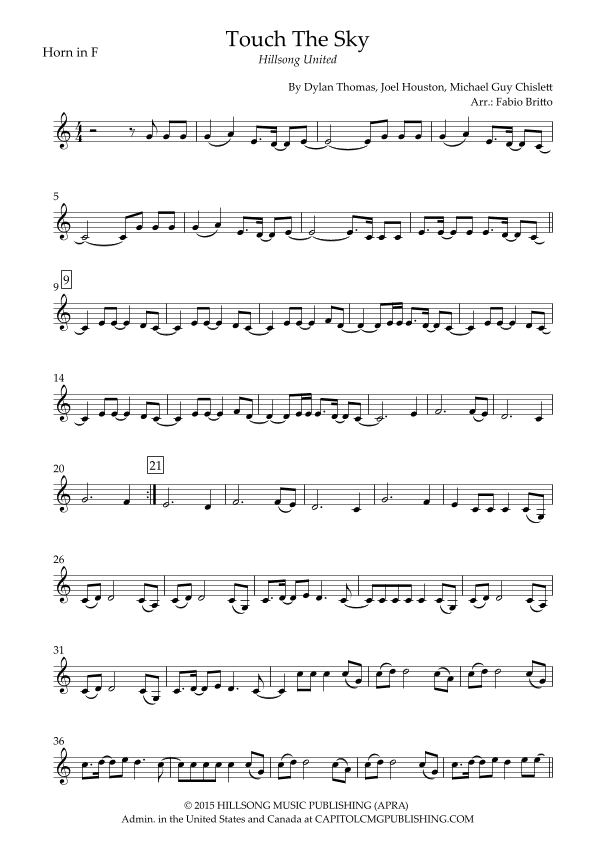 Touch The Sky (arr. Fabio Britto)