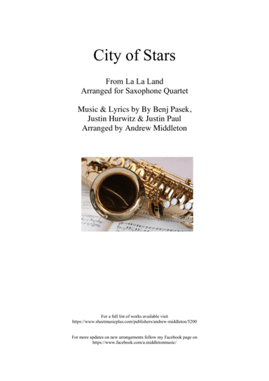 City Of Stars (arr. Andrew Middleton)