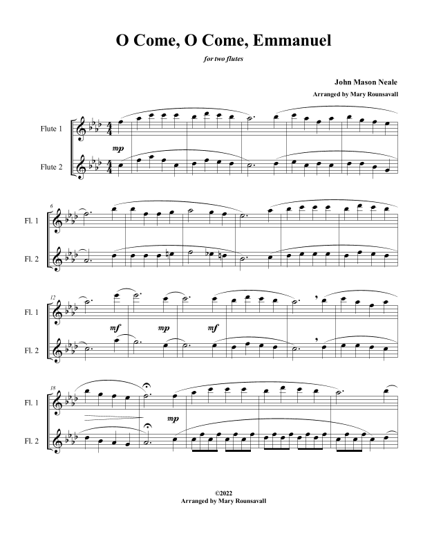 O Come, O Come, Emmanuel (arr. Mary Rounsavall)