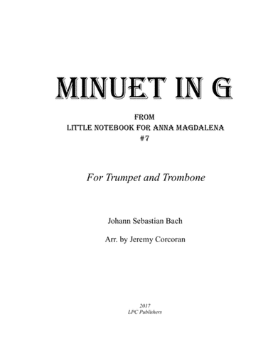 Minuet in G for Trumpet and Trombone (arr. Jeremy Corcoran)