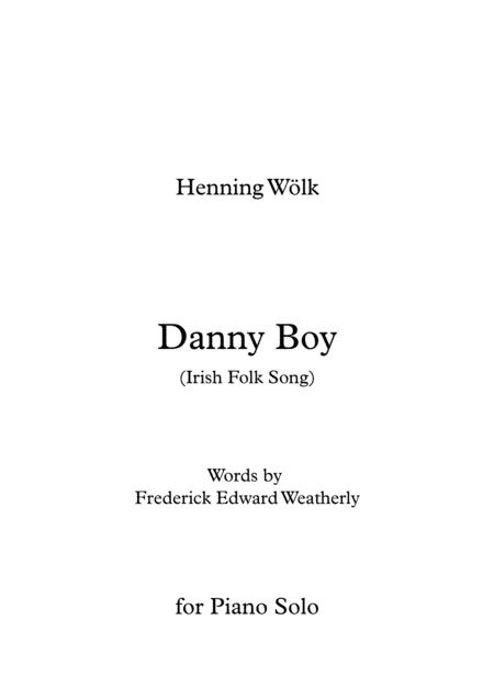Danny Boy (arr. Henning Wölk)