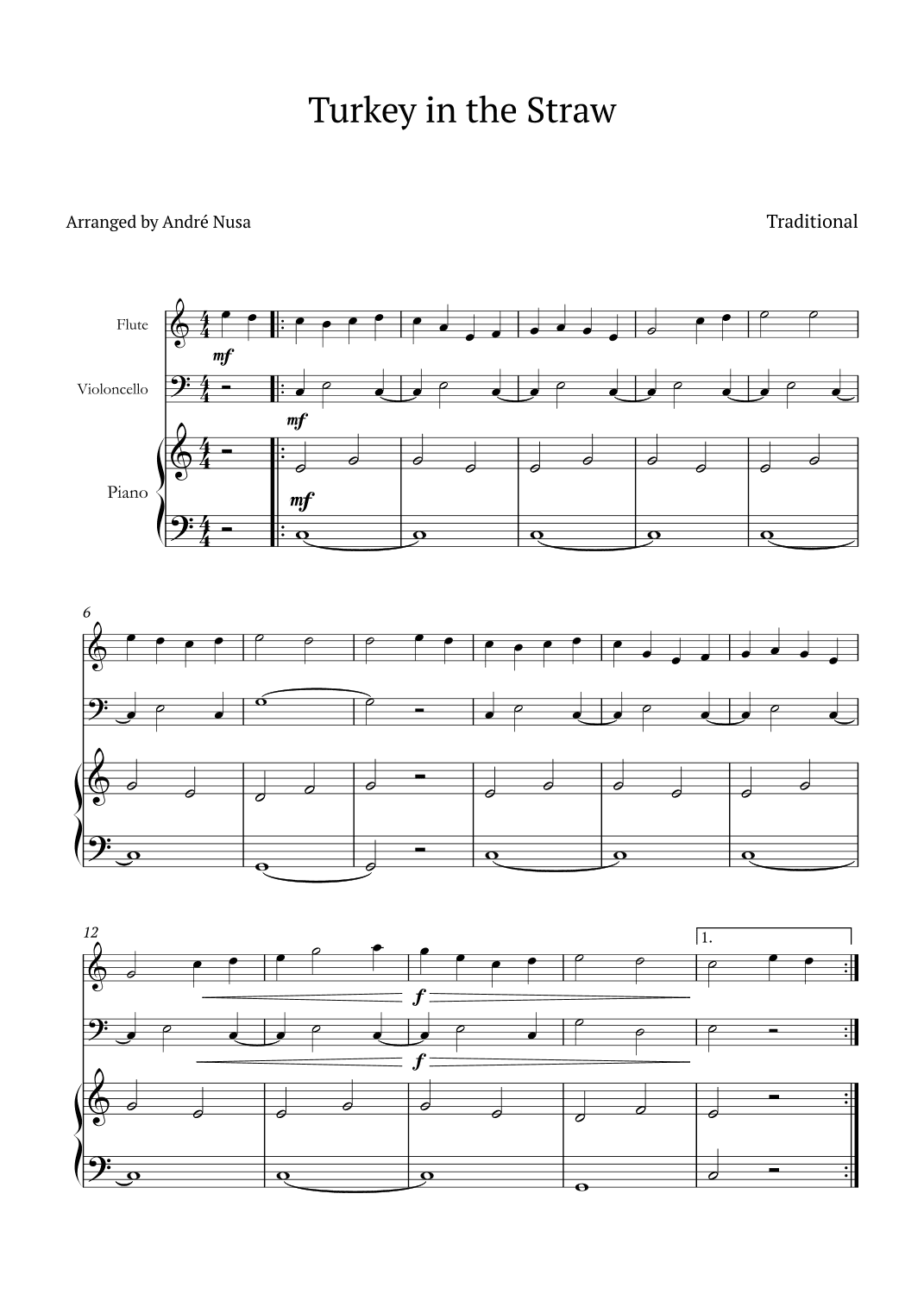Turkey in the Straw (arr. André Nusa)