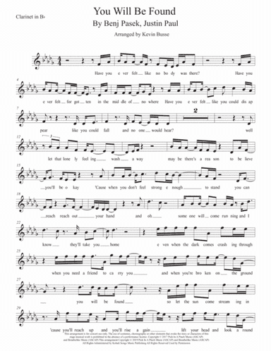 You Will Be Found (arr. Kevin Busse)