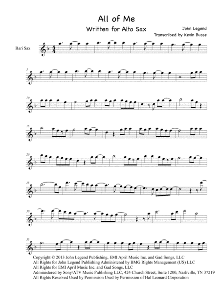 All Of Me (arr. Kevin Busse)