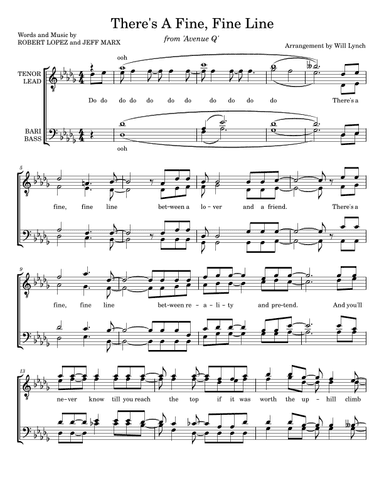 There's A Fine, Fine Line (arr. Will Lynch)
