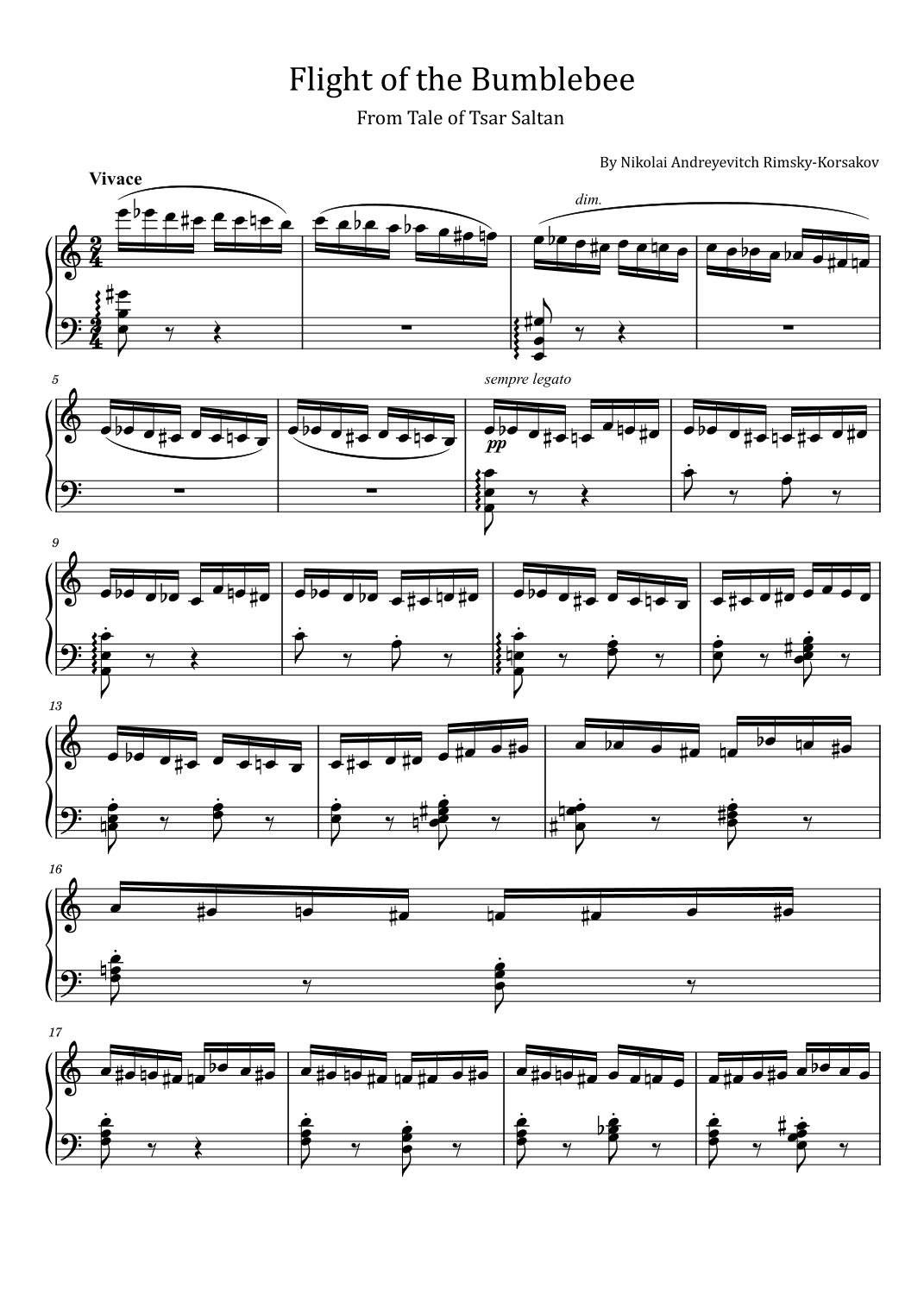 Flight of the Bumblebee (arr. poon)