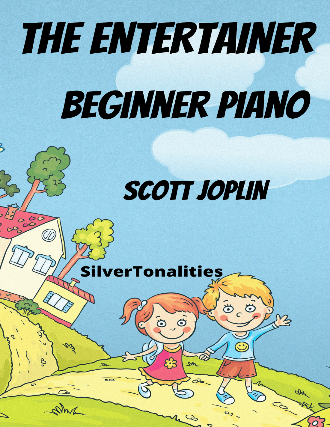 The Entertainer Beginner Piano Standard Notation Sheet Music (arr. SilverTonalities)
