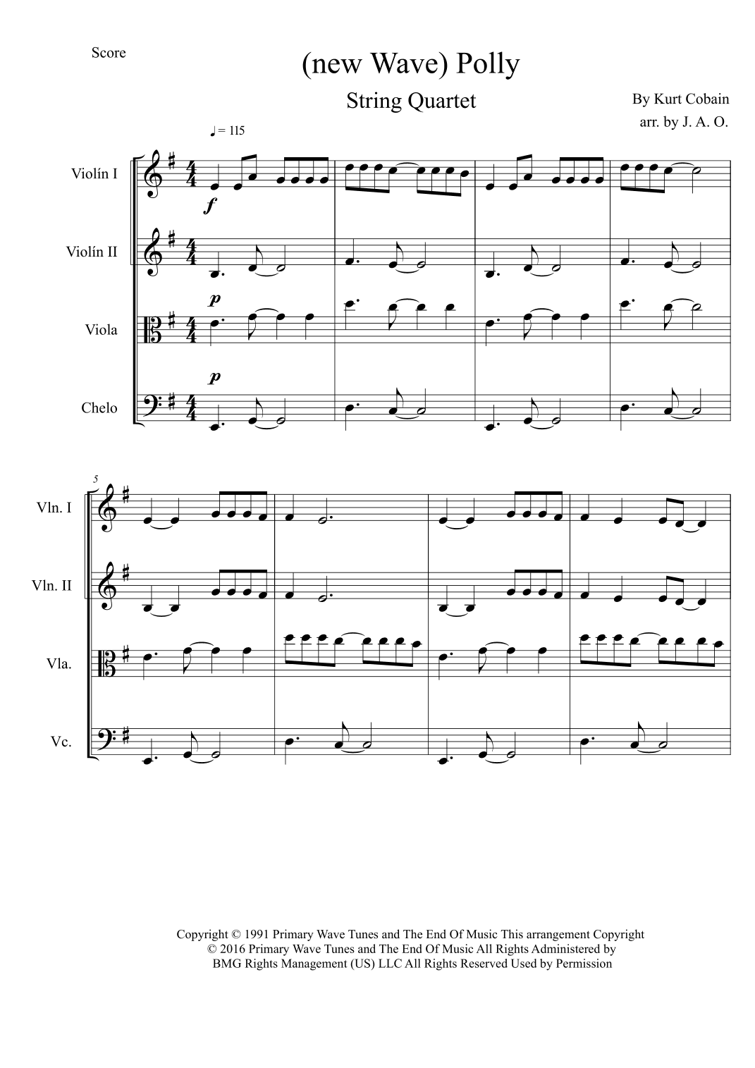 (new Wave) Polly (arr. José angel Ortiz ramirez)