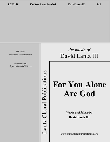 For You Alone Are God