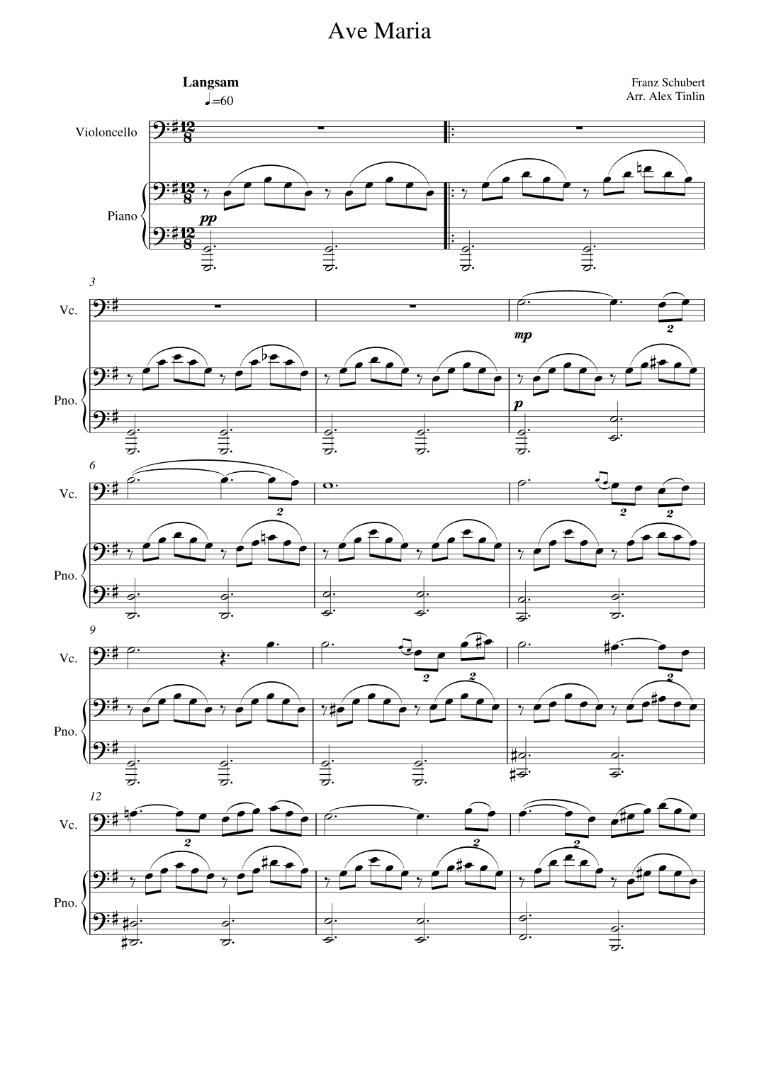 Ave Maria (arr. Alex Tinlin)