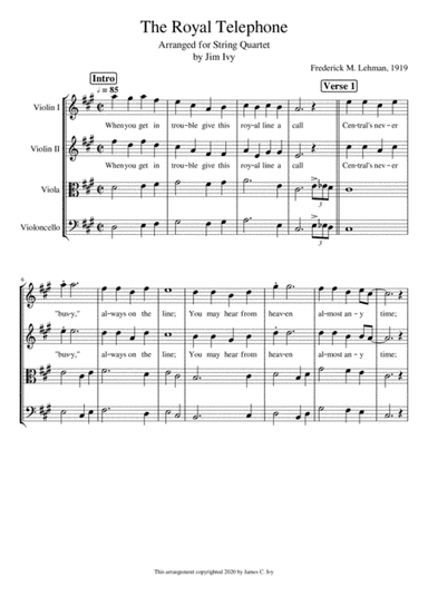 The Royal Telephone (arr. James Ivy)