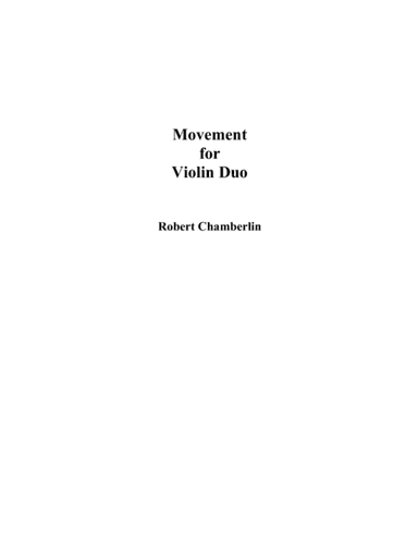 Movement for Violin Duo