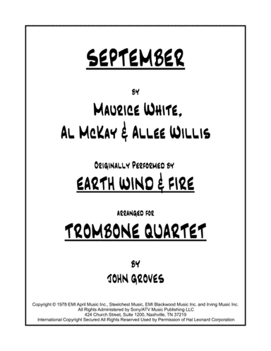 September (arr. John Groves)