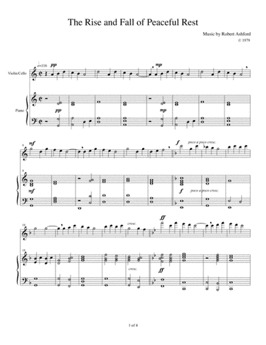Rise and Fall and Peaceful Rest (Violin, Cello and Piano)