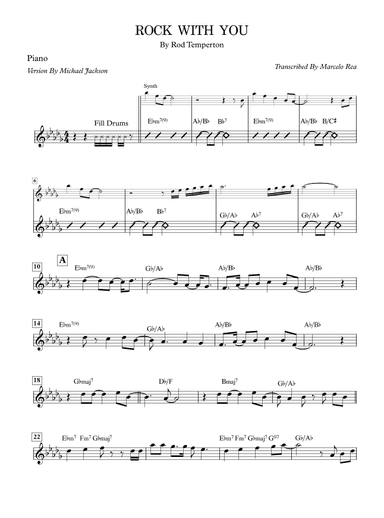 Rock With You (arr. Transcribed By Marcelo Rea)