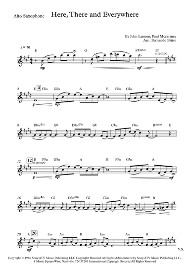 Here, There And Everywhere (arr. Fernando Britto)