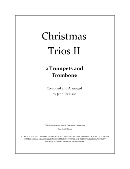 Christmas Trios II - 2 Trumpets and Trombone (arr. Jennifer Case)
