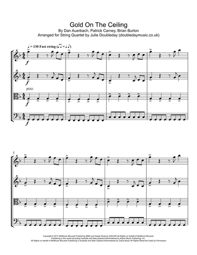 Gold On The Ceiling (arr. Julie Doubleday)