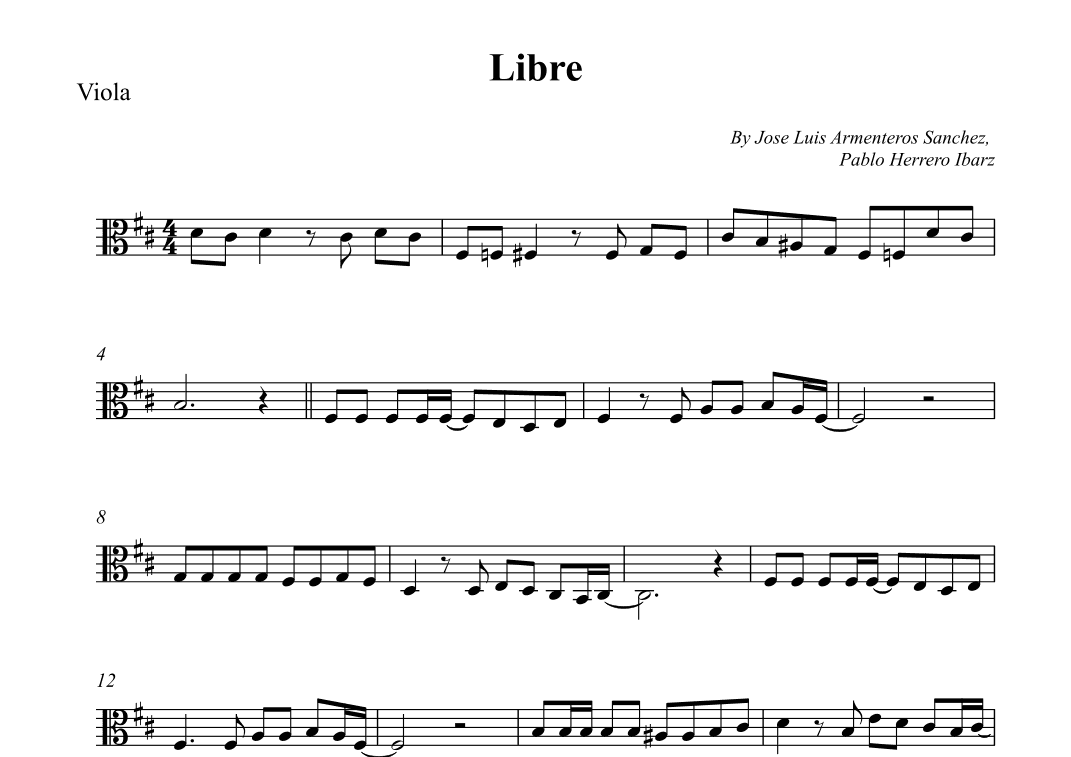Libre (arr. Wesley S. SIlva)