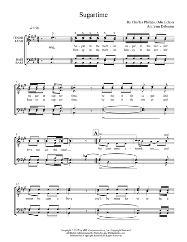 Sugartime (arr. Sam Dabrusin)