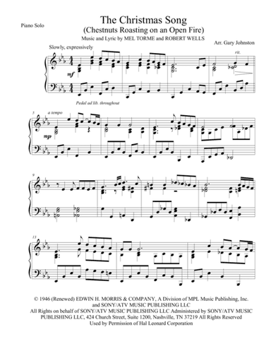 The Christmas Song (Chestnuts Roasting On An Open Fire) (arr. Gary Johnston ASCAP, SOCAN)