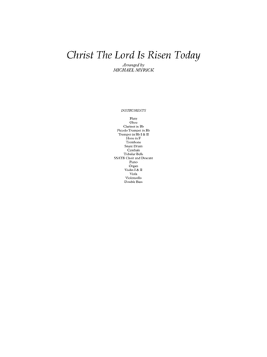 Christ the Lord is Risen Today (Full Score and Parts) (arr. MICHAEL MYRICK)