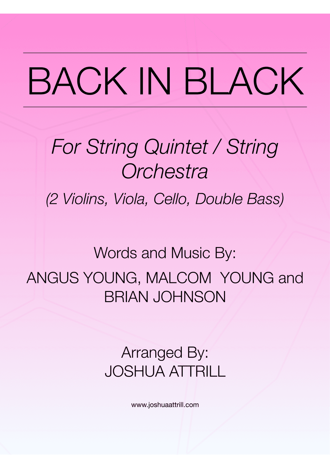 Back In Black (arr. Joshua Attrill)