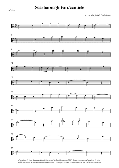 Scarborough Fair/canticle (arr. Wesley S. SIlva)