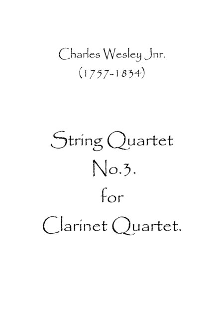 String Quartet No.3 (arr. Spence Bundy)