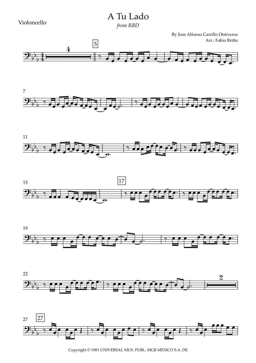 A Tu Lado (arr. Fabio Britto)