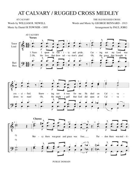 At Calvary / Rugged Cross Medley (arr. Paul A. Jorg)