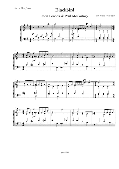 Blackbird (arr. Goos ten Napel)