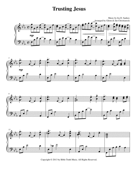Trusting Jesus (arr. Glenn & Jan Christianson)