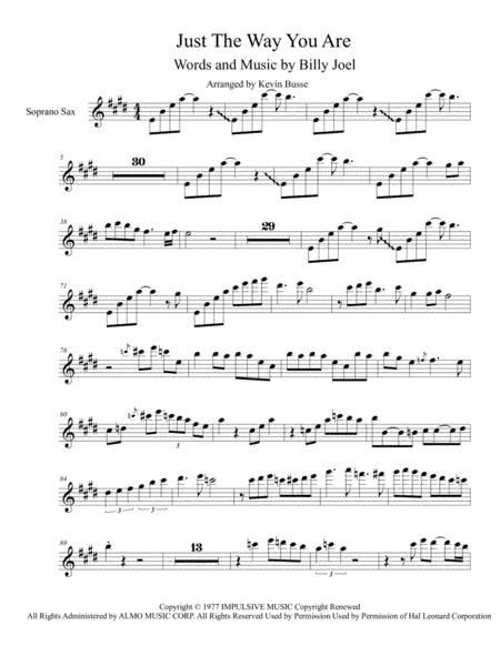 Just The Way You Are (arr. Kevin Busse)