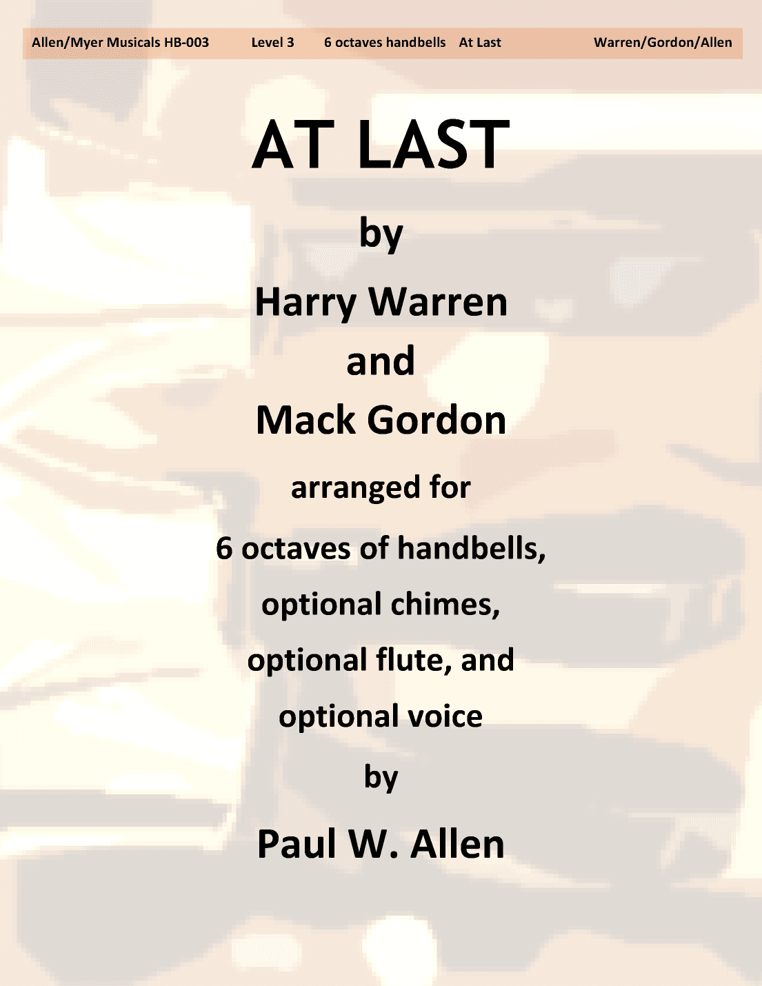 At Last (arr. Paul W. Allen)