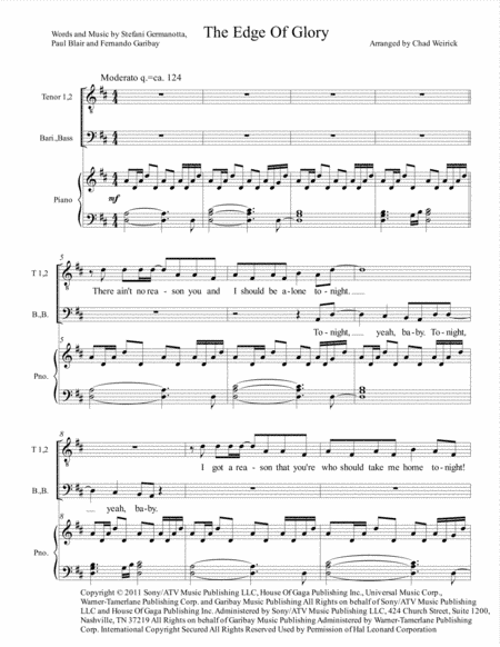 The Edge Of Glory (arr. Chad Weirick)