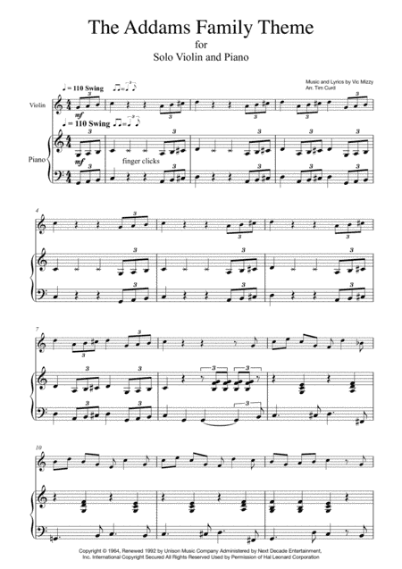 Addams Family Theme (arr. Tim Curd)