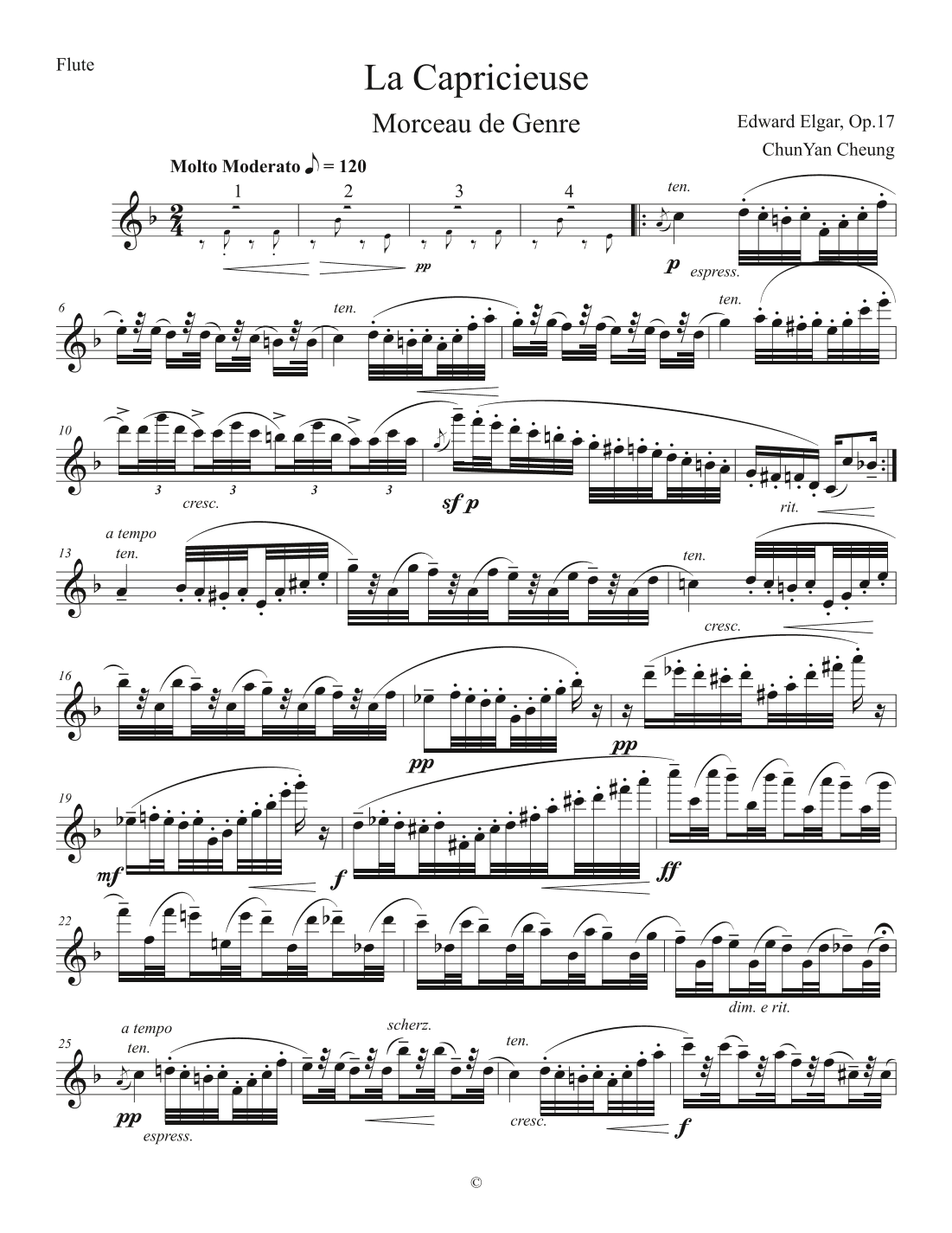 La Capricieuse Op.17 (arr. ChunYan Cheung)