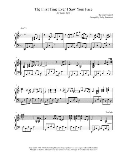 The First Time Ever I Saw Your Face (arr. Sally Beaumont)