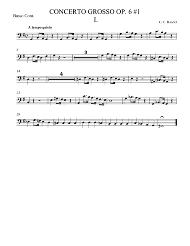 Concerto Grosso Op. 6 #1 Movement I (arr. theupperstaff.com)
