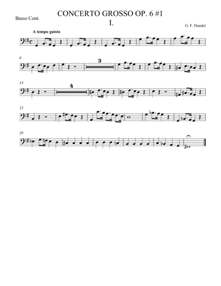 Concerto Grosso Op. 6 #1 Movement I (arr. theupperstaff.com)