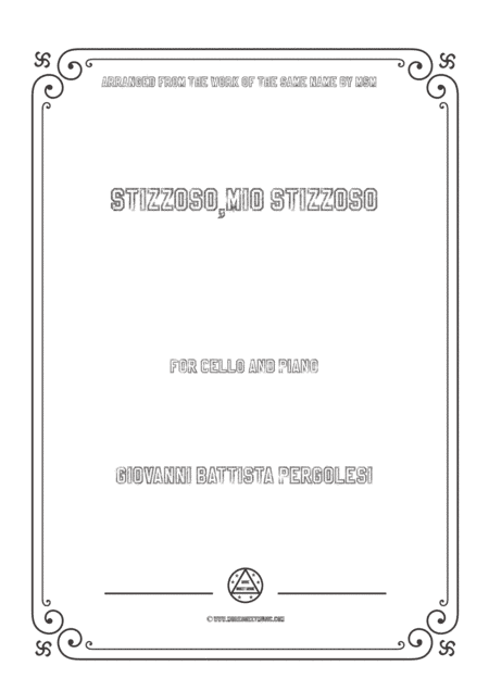 Pergolesi-Stizzoso,mio stizzoso,for Cello and Piano (arr. MSM)