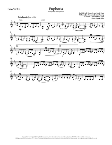Euphoria (arr. Sherry Lewis)
