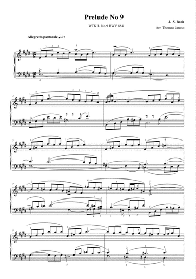 Prelude and Fugue in E major BWV 854 (arr. Thomas Jancso)