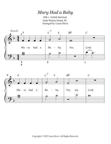 Mary Had a Baby (arr. Laura Davis)