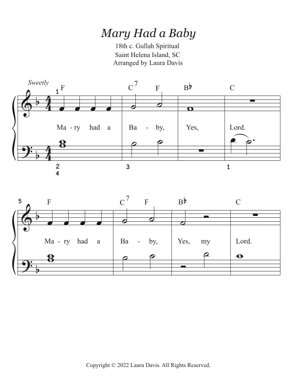Mary Had a Baby (arr. Laura Davis)