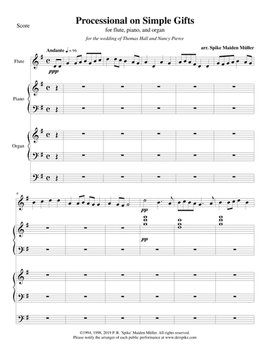 Processional on 'Simple Gifts' (arr. Spike Maiden Müller)