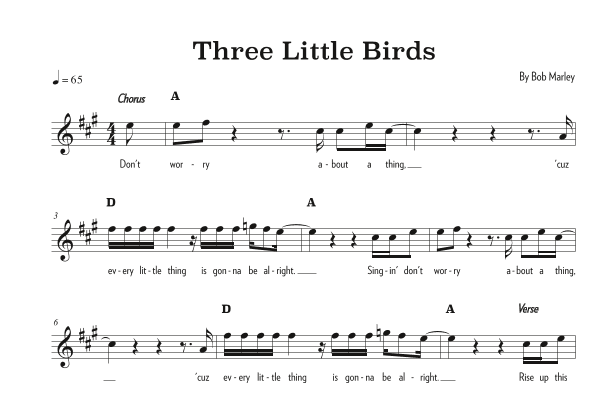 Three Little Birds (arr. Riverside Guitar School)